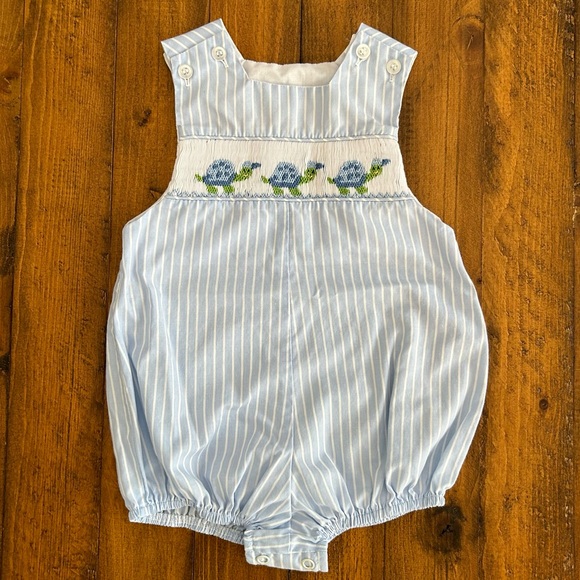 The Bailey Boys | Turtle Time Bubble Romper - Picture 2 of 7